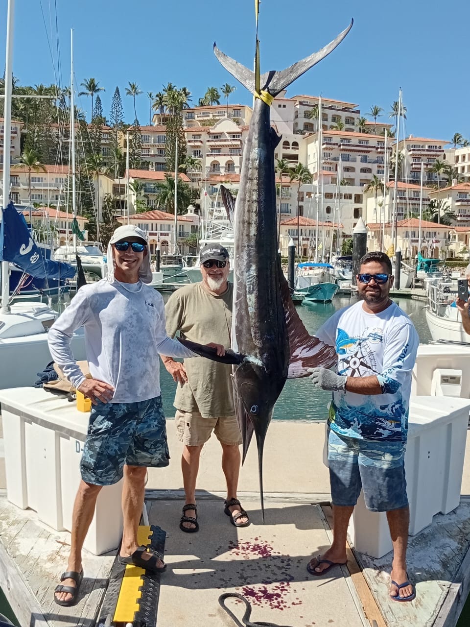 Anglers with a big catch on the Pacific